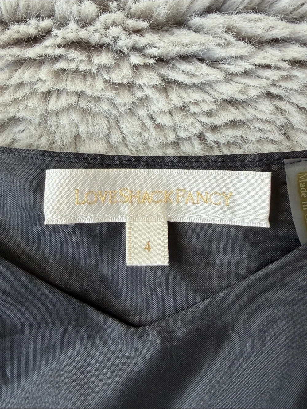 LOVESHACKFANCY Black Puff-Sleeve Peplum Top